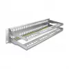 DeLOCK 19 inch Keystone patchpanel 48 poorten met trekontlasting 2U grijs
