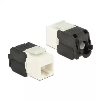 Delock 86266 Keystone-module RJ45 naar LSA Cat.6A UTP, wit