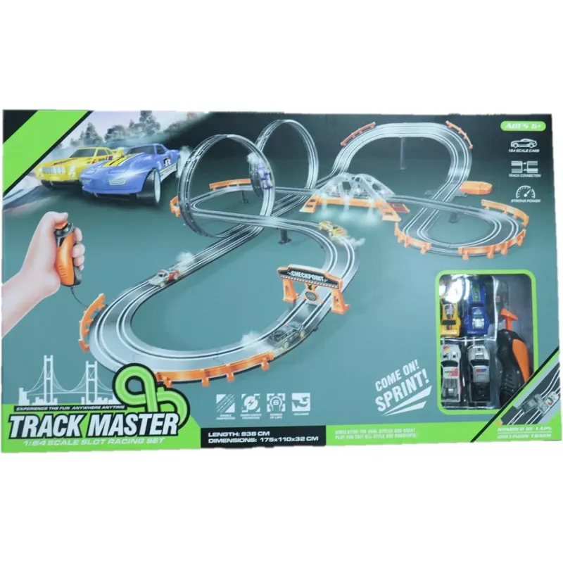 Racebaan met 2 loops, lengte 838 cm