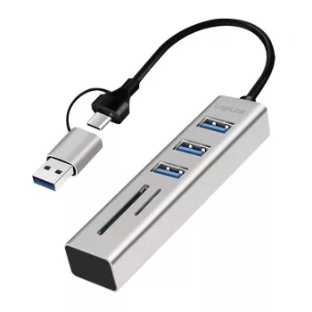 USB 3.0 hub USB-A, SD/microSD-slot, 2in1
