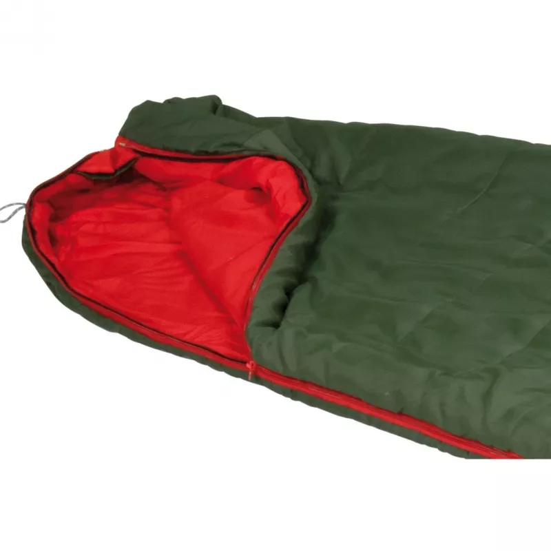 Mumienslaapzak Pak 1000 ECO (donkergroen/rood)