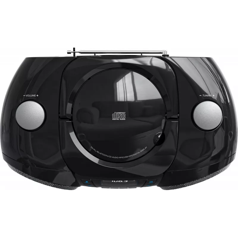 Draagbare Bluetooth-boombox SENCOR SPT4710B — 20 W totaalvermogen, Bluetooth 5.3, cd/usb/fm, batterij- of netvoeding