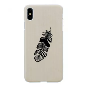 Smartphonehoes man and wood voor iPhone XS Max – Indian wit