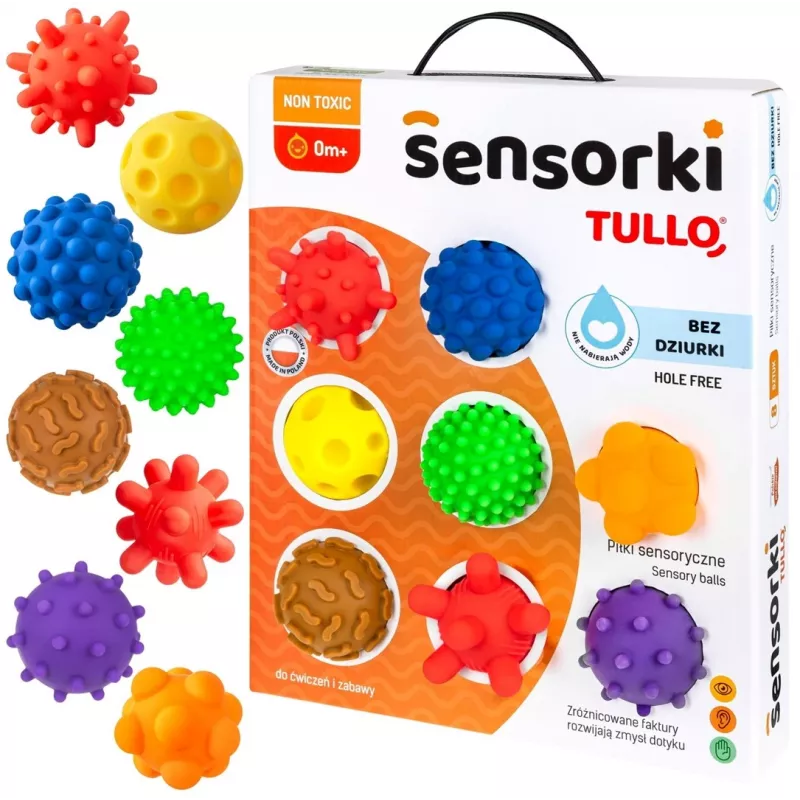 Sensorische ballen zonder gaten TULLO 8 stuks