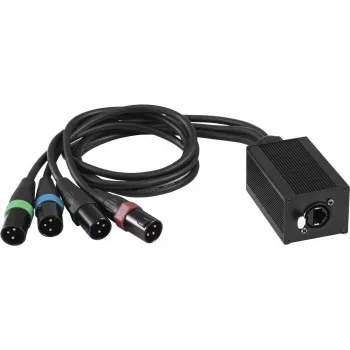 DMX-RJ45-adapter EUROLITE DNK-1 (MPN 70064831) voor het omzetten van DMX512-signalen naar RJ45-verbindingen