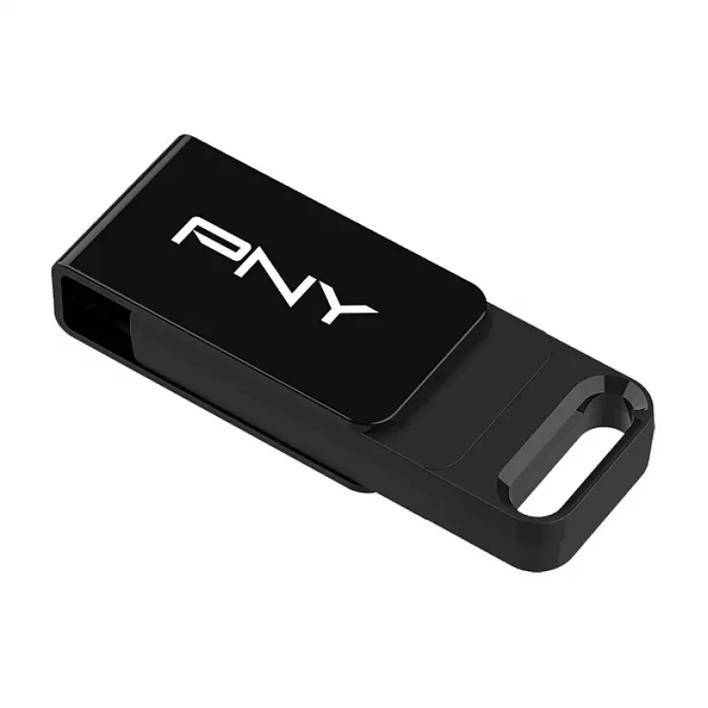 PNY Elite, 128 GB, USB Type-C, 3.2 Gen 1 (3.1 Gen 1), 120 MB/s, dia, zwart