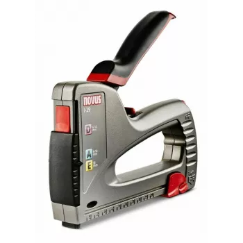 Handtacker NOVUS J-29 turquoise ergonomisch design, handmatig nietapparaat voor standaardnieten