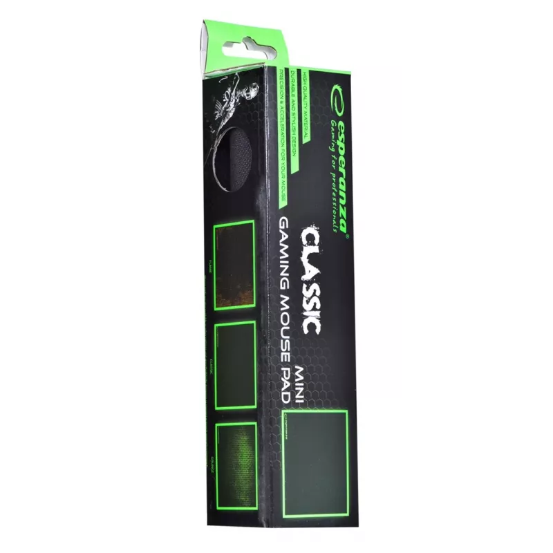 Muispad ESPERANZA EGP101K — gaming-muispad, 250×200×2 mm, kunststof, zwart
