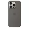 Apple iPhone 16 Pro siliconen case met MagSafe - steengrijs