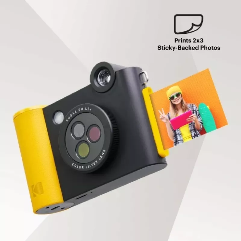 Sofortbildkamera Kodak SMILE+ 2x3 zwart — draagbare instantcamera met 2×3-afdrukken
