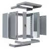 EFB Elektronik 19 wandbehuizing X-Rack met glazen deur 400-600mm grijs - wandbehuizing (WGX-1506GR.G1)