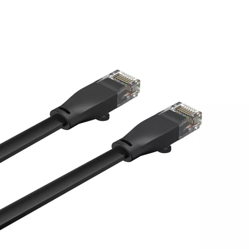 Unitek C1811GBK Cat6 UTP platte Ethernet-kabel, 3 m, zwart