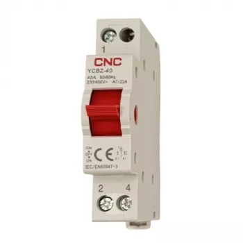 Modulaire omschakelaar CNC YCBZ-40, 1P, 40A, 1-0-2