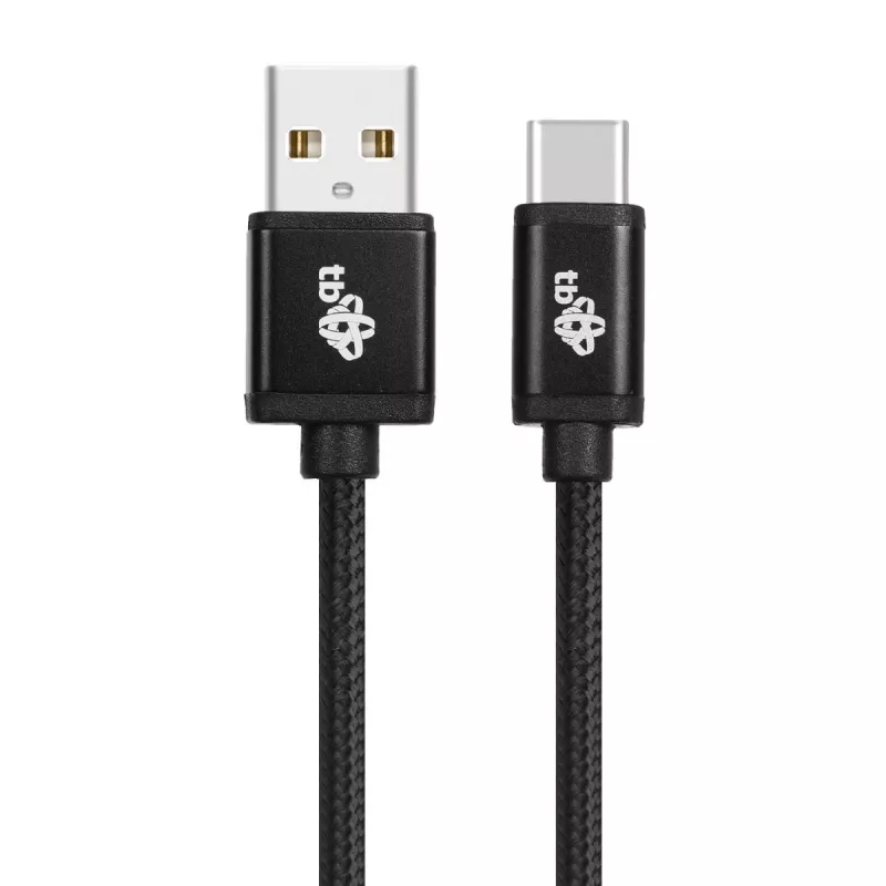 USB - USB C 3 m kabelband zwart