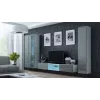 Cama vitrinekast VIGO '180' 180/40/30 wit/grijs glanzend
