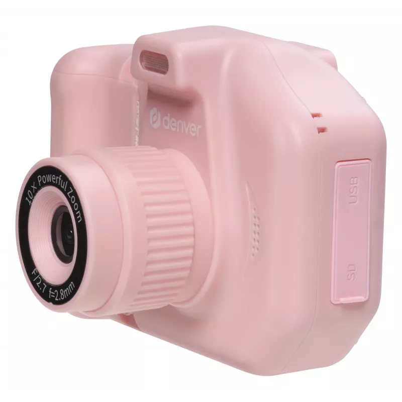 Denver KPC-1370P digitale kindercamera met thermische printer, 2,8 inch LCD, 48 MP, 1440p-video, roze