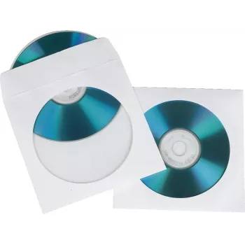 Hama cd-papieren hoezen, wit, 50 stk./verpakking 1 disc