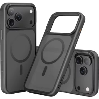 StyleShell INVISIO, telefoonhoesje zwart, iPhone 17 Pro Max, compatibel met MagSafe