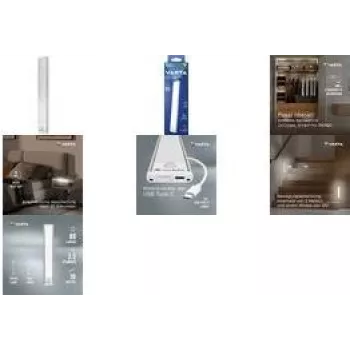 Bewegingssensorlamp Varta 17624101111 slank design batterijgevoed, bewegingsactiverd LED