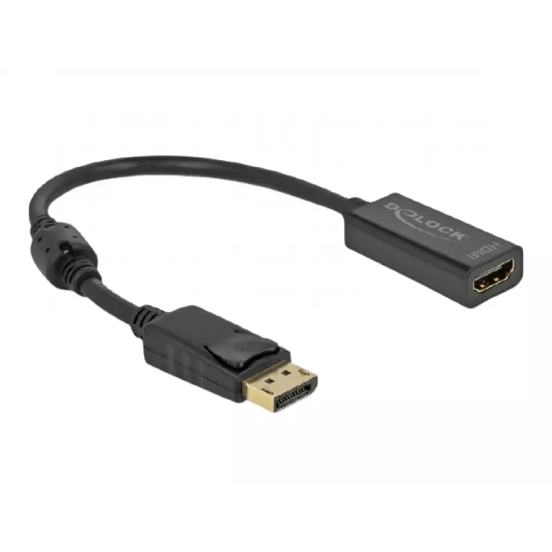 Adapter DisplayPort 1.2 stekker naar HDMI bus 4K DeLOCK 63559