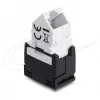 DELOCK Keystone-module RJ45-bus naar LSA Cat.6 45° haaks onafgeschermd zwart