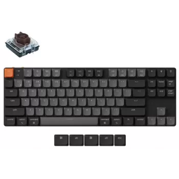 Mechanisch draadloos toetsenbord Keychron K1X-A3 ultradun RGB-achtergrondverlichting, draadloze connectiviteit, compacte layout