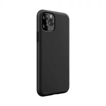 Siliconenhoes Devia Nature Series voor iPhone 12 Pro Max – zwart, soft-touch beschermhoes