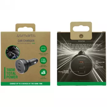 4smarts autolader VoltRoad Ultimate 160W zwart (541224)