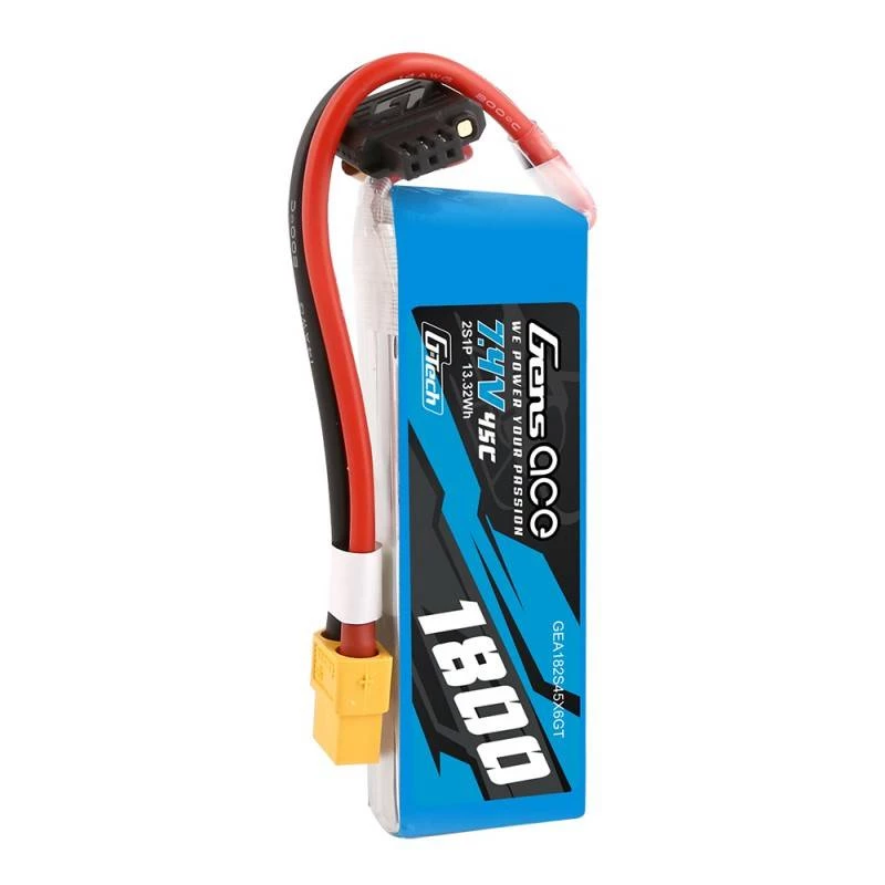 GensAce G-Tech LiPo 1800mAh 7.4V 45C 2S1P XT60 accu
