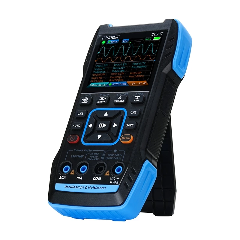Draagbare 3-in-1 oscilloscoop FNIRSI 2C23T multimeter signaalgenerator