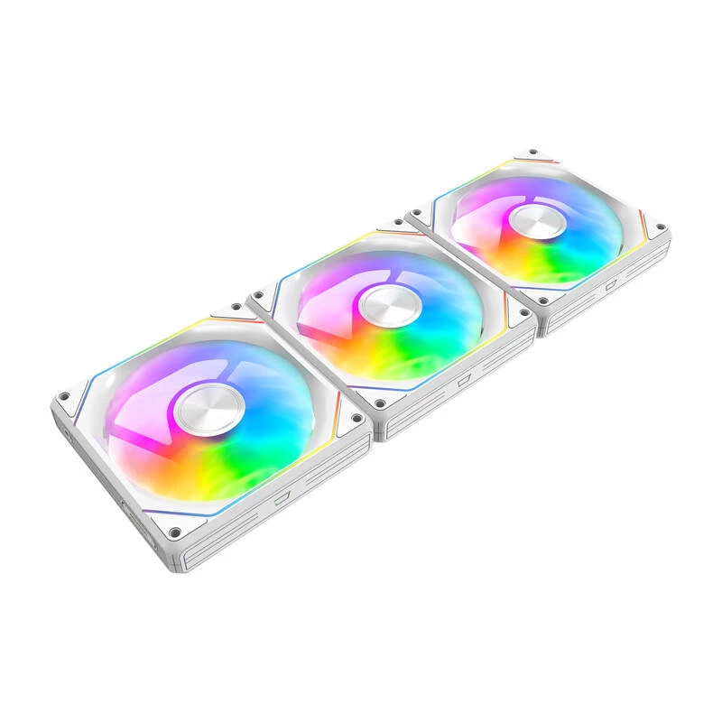 Behuizingsventilator Darkflash Gauss G24 3-in-1 wit 120 mm — set van 3, 120 mm