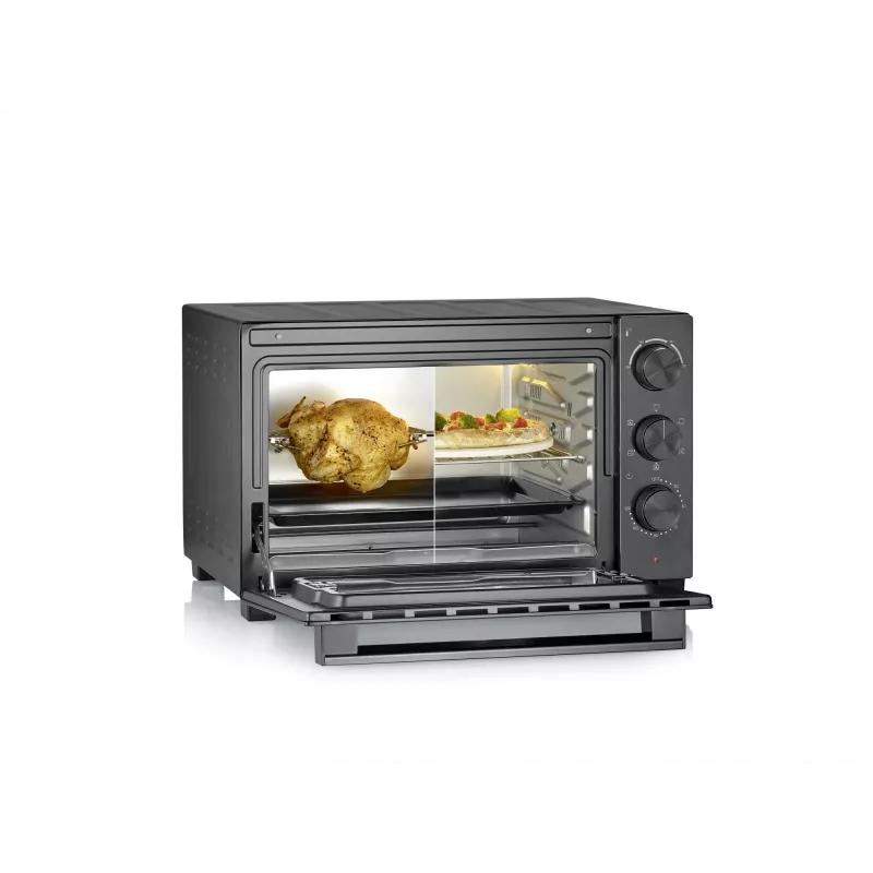 SEVERIN TO 2075 mini-oven — 30 l inhoud, 1600 W, vrijstaand, zwart, grillfunctie
