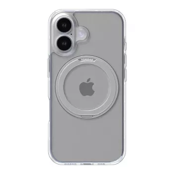 Beschermhoesje Torras Ostand Pro voor iPhone 16 Plus, transparant slank-fit, TPU/PC
