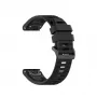 Siliconeband FIXED voor Garmin QuickFit 26 mm zwart — vervangende horlogeband 26 mm