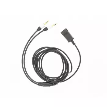 Audio-adapterkabel Tellur QD naar 2×3,5-mm-jack, 2,2 m, zwart