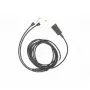Audio-adapterkabel Tellur QD naar 2×3,5-mm-jack, 2,2 m, zwart