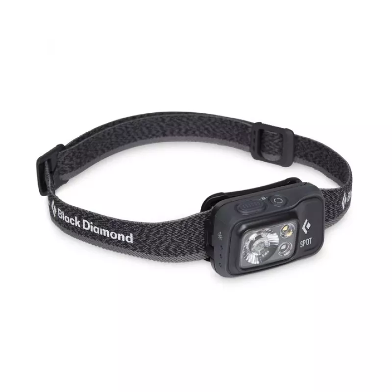 Hoofdlamp Black Diamond Spot 400 – 400 lm, LED, IPX8 waterdicht, AAA, lichtbereik 12–100 m, zwart