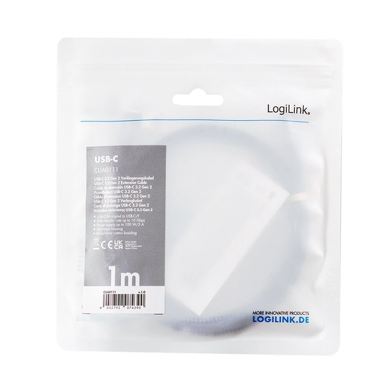 USB 3.2 Gen2 Type-C naar USB-C-bus, PD, 1 m