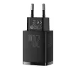 Indoor USB-snellader Baseus CCXJ-B01 – 2 poorten (USB-C PD 20W + USB-A QC3.0 18W), 100–240 V, zwart