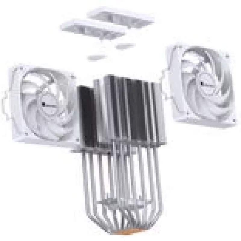 CPU-koeler Jonsbo CR-3000E dual-tower ARGB White, dual-tower-luchtkoeler met ARGB-verlichting