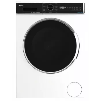 Vrijstaande wasmachine AMICA WA3S712BLiSHB, 7 kg, 1200 t/min, 2100 W, LED-display, zwarte deur
