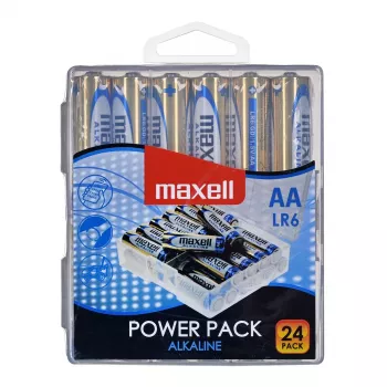 MAXELL Alkaline-batterij LR6 VALUE BOX, 24 stuks.