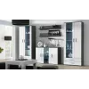 Cama sideboard 120 cm SOHO S7 grijs/wit glanzend