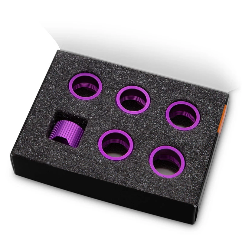 EK Water Blocks EK-Quantum Torque Compressieringen STC 16, Paars, 6-pack