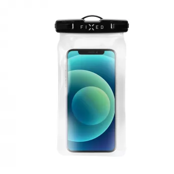 Beschermend, waterdicht universeel telefoonhoesje FIXED Fixed Float — zwart, universele pasvorm, waterdichte hoes