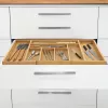 Besteklade-organizer GreenBlue GB379 bamboe-inzet met vakken, natuurlijke afwerking