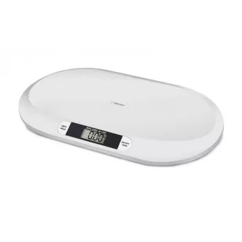 Elektronische babyweegschaal ESPERANZA EBS019 — capaciteit 0,03–20 kg, verdeling 0,01 kg, groot 60×25 mm LCD, wit
