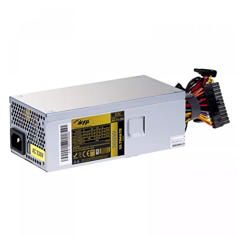 Akyga AK-T1-300 300 W TFX-voeding, actieve PFC, 80mm-ventilator