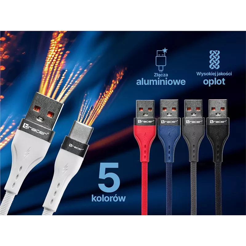Tracer 47486 USB A - Lightning M/M 1m kabel rood
