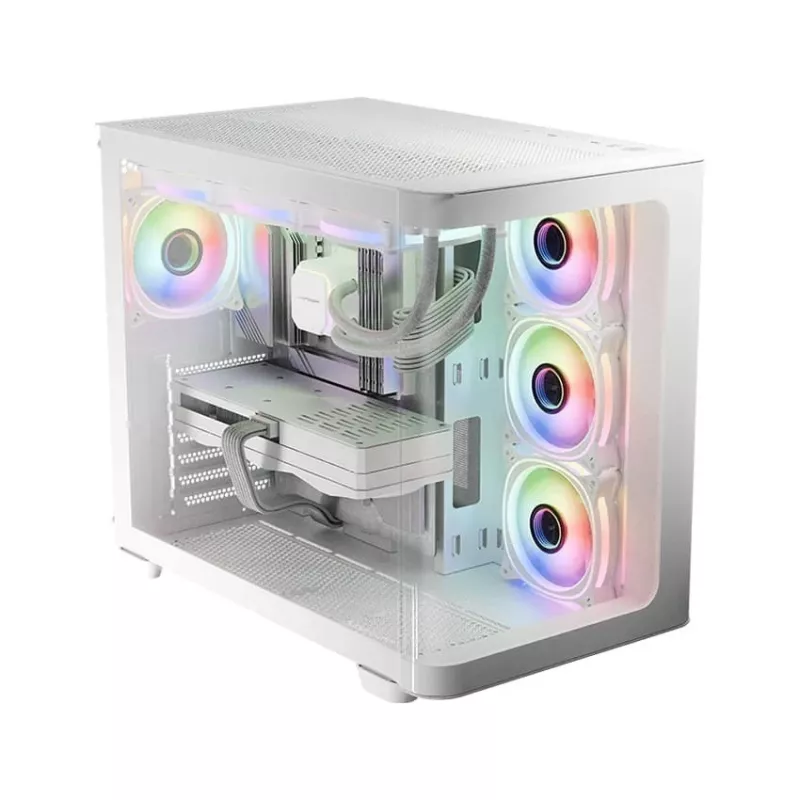 LC-Power Gaming 8001W Pro-Storm Light midi-tower ATX behuizing, wit (LC-8001W-ON)